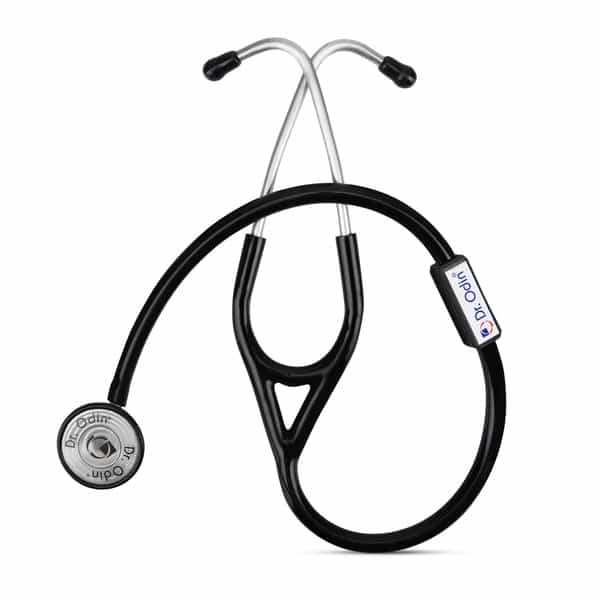 Dr. Odin Premium Stethoscope With Brass Chest Piece Compact | Durable | And Latex Free | Black