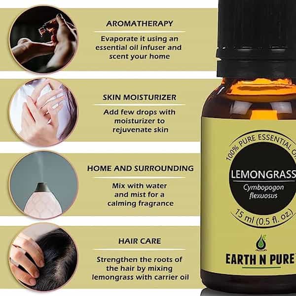 Earth N Pure Tea Tree Lavender Eucalyptus Peppermint & Lemongrass Pack Of 5 (75 Ml)