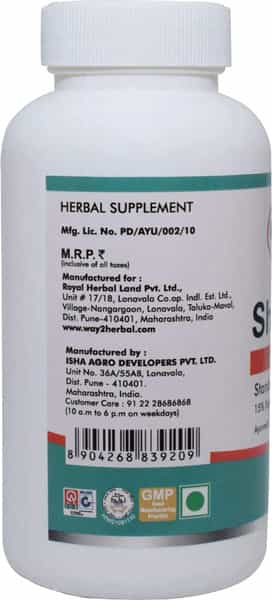 Way2herbal Shatavari - 500Mg Per Serving - 120 Tablets