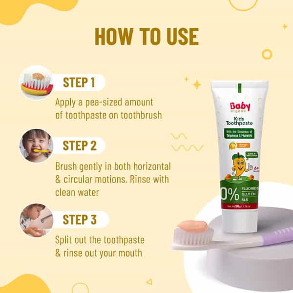 Babyorgano Herbal Toothpaste-Mango - 50G