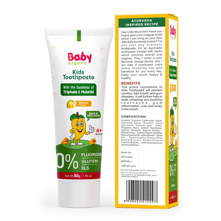 Babyorgano Herbal Toothpaste-Mango - 50g