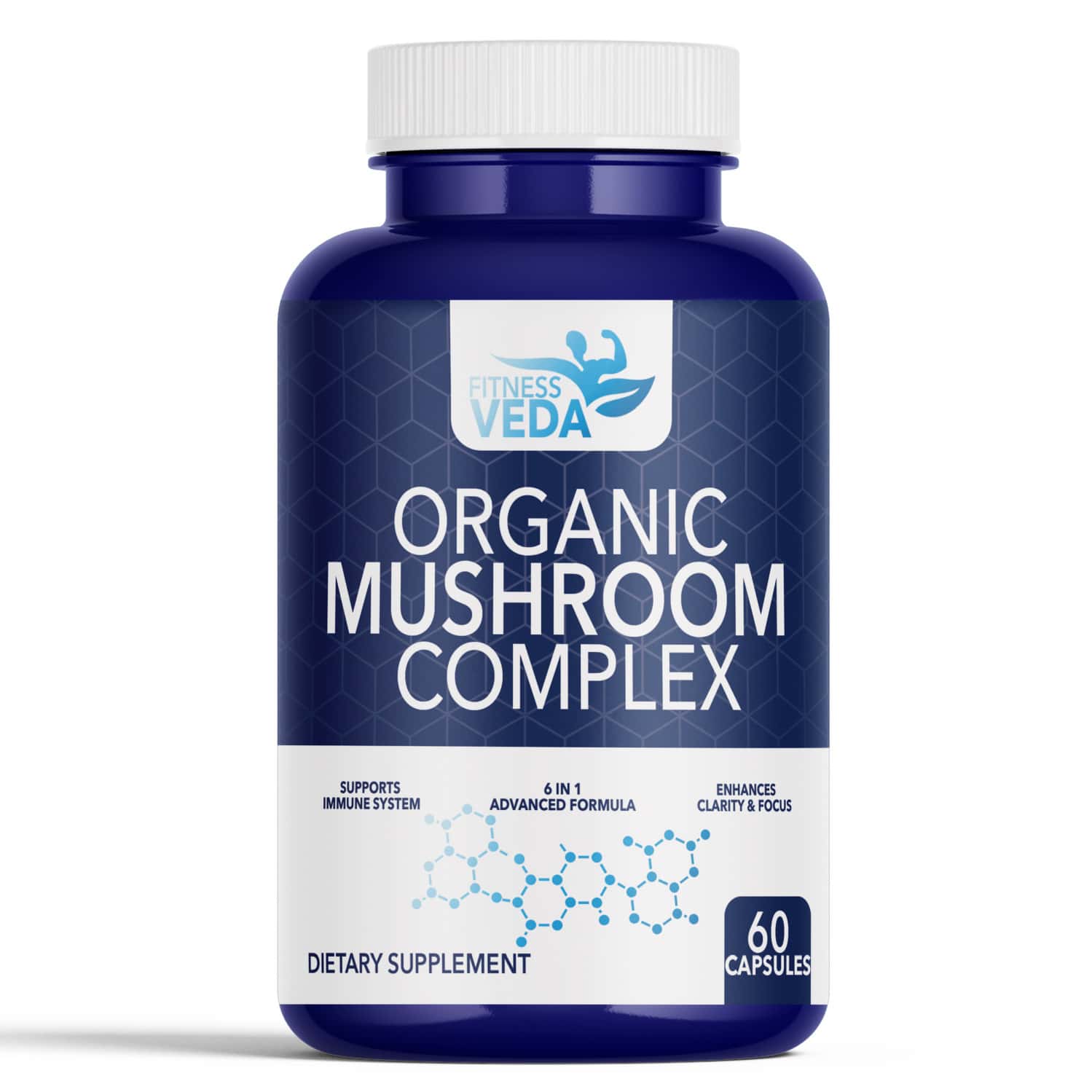 Organic Mushroom Complex - 6-in-1 Advanced Formula | Immune Support