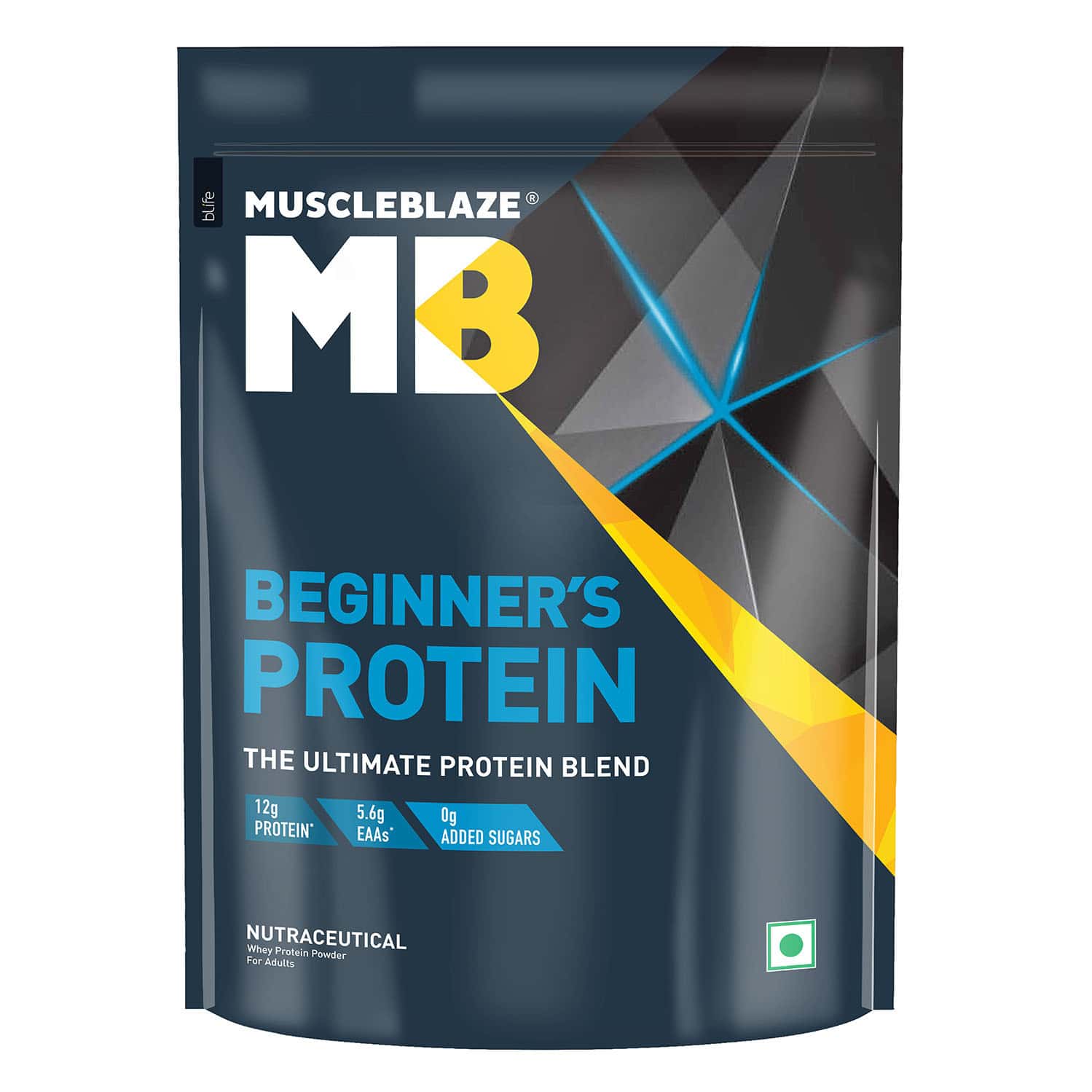 Muscleblaze Beginner's Whey Protein Powder | Chocolate | 12g Protein Per Scoop | 500 Gm