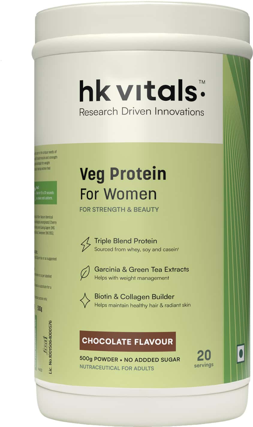 Hk Vitals Protein For Women (chocolate | 500g) | Vegetarian Protein With Soy | Whey