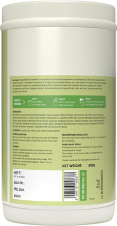 Hk Vitals Protein For Women (Chocolate | 500g) | Vegetarian Protein With Soy | Whey