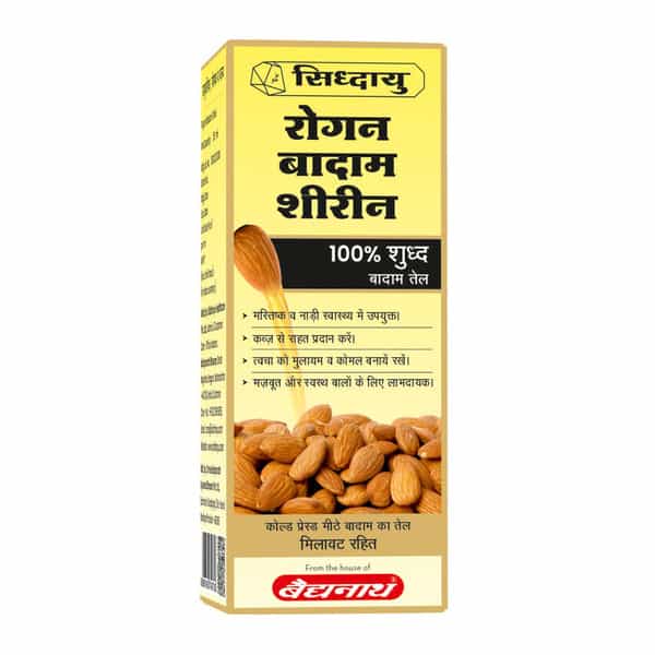 Baidyanath Asli Ayurved Rogan Badam Oil | Nourishes Skin & Hair | Improves Immunity | 25 Ml (2 Pack)