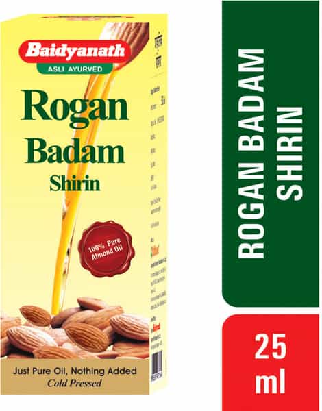 Baidyanath Asli Ayurved Rogan Badam Oil | Nourishes Skin & Hair | Improves Immunity | 25 Ml (2 Pack)