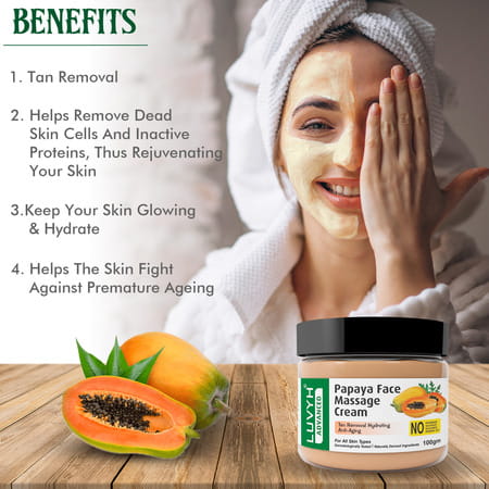Luvyh Papaya Face Massage Cream- 100gm