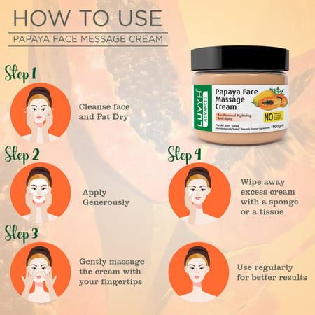 Luvyh Papaya Face Massage Cream- 100gm