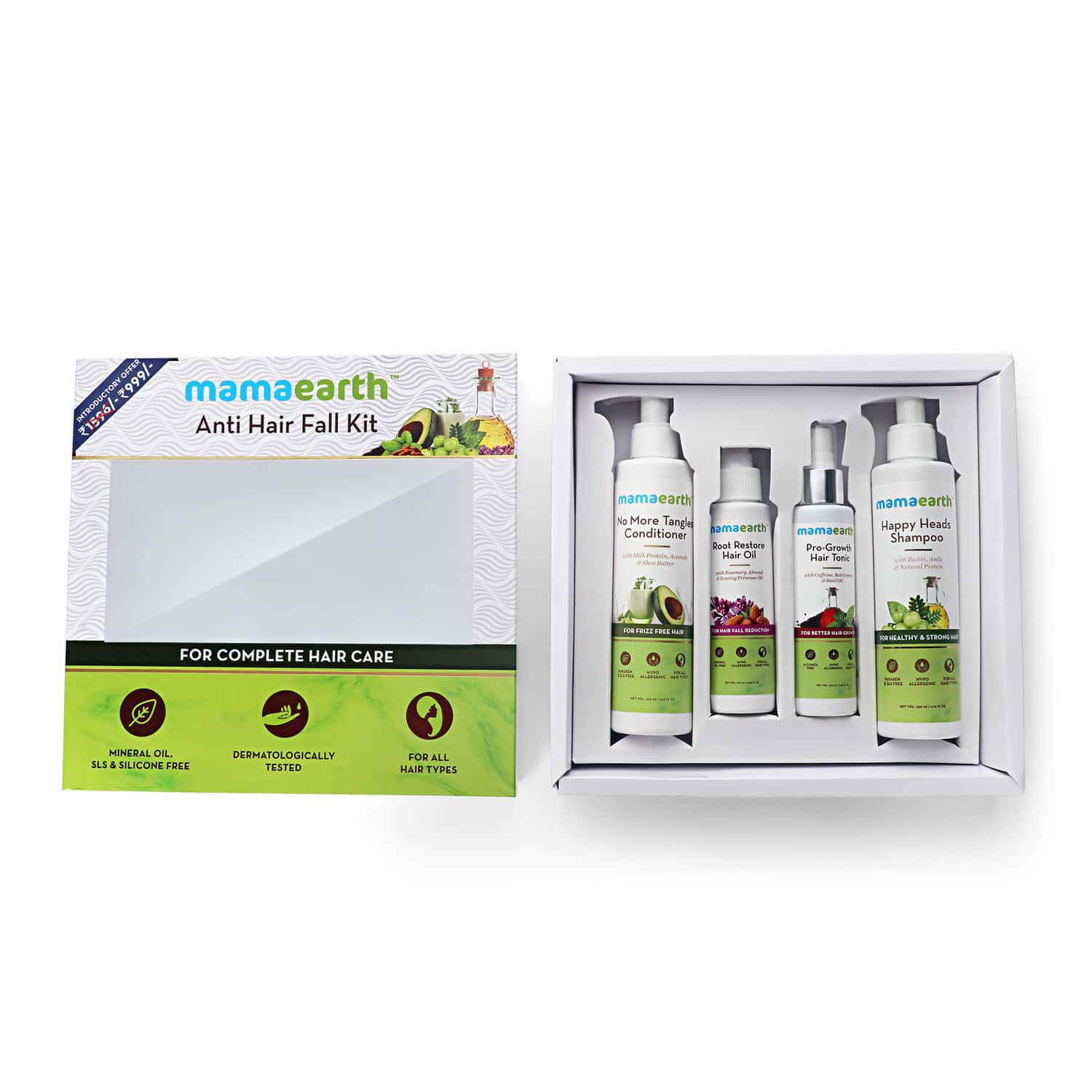 Buy Mamaearth Anti Hair Loss Kit (Oil Shampoo Conditioner & Tonic