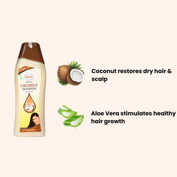 Ayur Herbals Coconut Shampoo With Orange I For Hair Growth & Blood Circulation I Pack 1- 500Ml