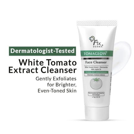 Fixderma Tomaglow Face Cleanser | With White Tomato Extract Niacinamide & Jojoba Oil | 15 Gm