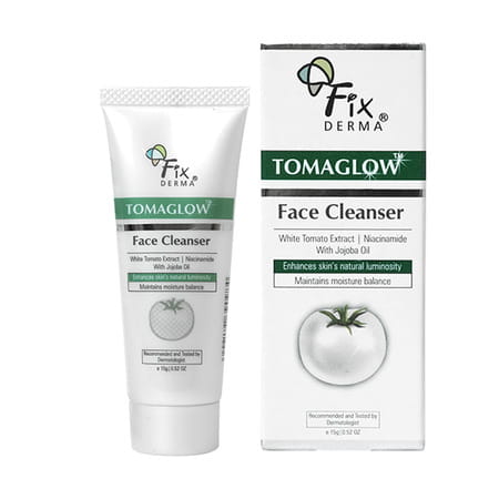 Fixderma Tomaglow Face Cleanser | With White Tomato Extract Niacinamide & Jojoba Oil | 15 Gm