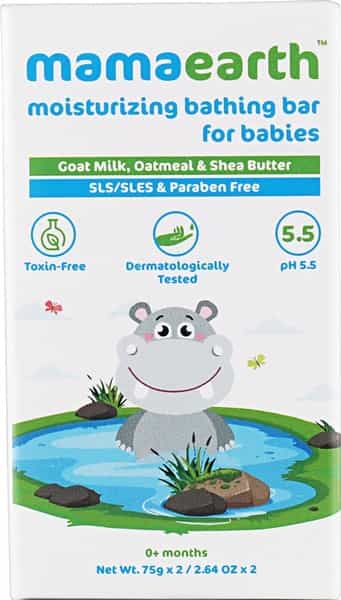 Mamaearth Moisturizing Baby Soap (Pack Of 2X75g) Box Of 150 G