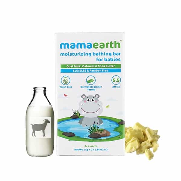 Mamaearth Moisturizing Baby Soap (Pack Of 2X75g) Box Of 150 G