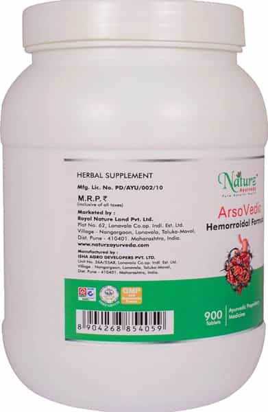 Naturz Ayurveda Arsovedic - 900 Tablets (Pack Of 4)