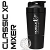 Musclexp Gym Shaker Classic Xp Mixer Stainless Steel 591 Ml + 200Ml For Protein Spring Ball (Black)