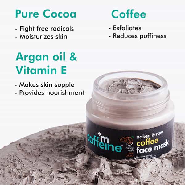 Mcaffeine Tan Removal Coffee Clay Face Mask - Pore Cleansing Face Pack For Normal To Oily Skin
