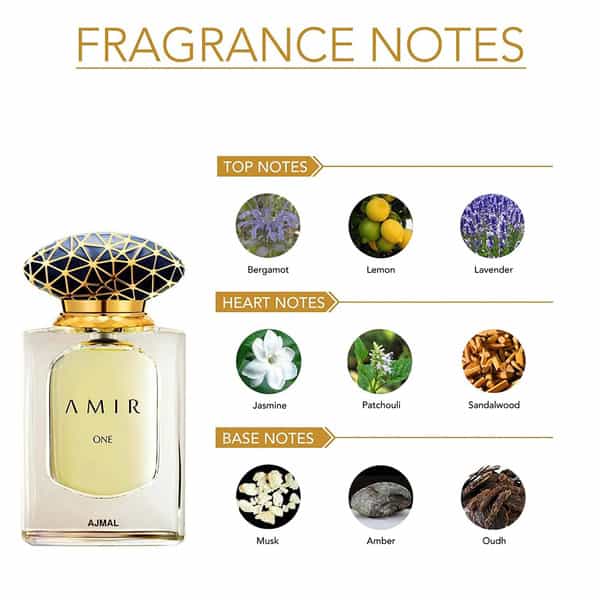 Ajmal Amir One Edp 50Ml Long Lasting Scent Spray Oudhy Perfume Gift For Unisex - Made In Dubai