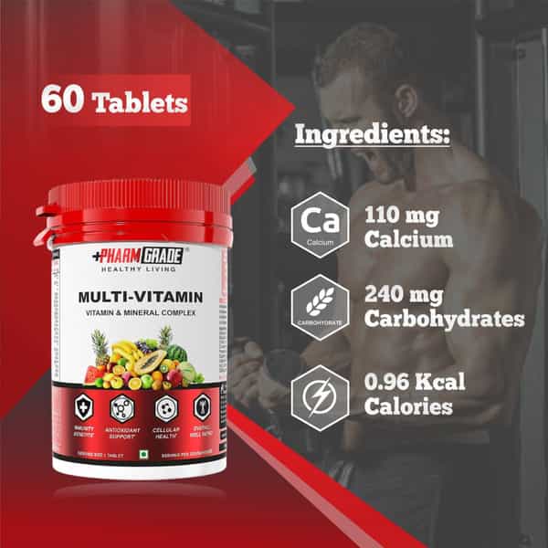 Pharmgrade Healthy Living Multivitamin 60Tabs Red Series