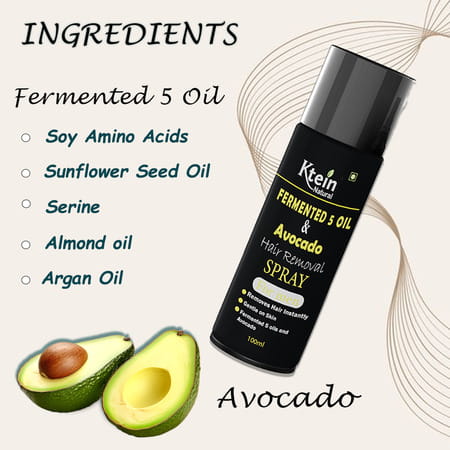 Ktein Fermented 5 Oil And Avocado Men'S Hair Removal Spray (100 Ml)