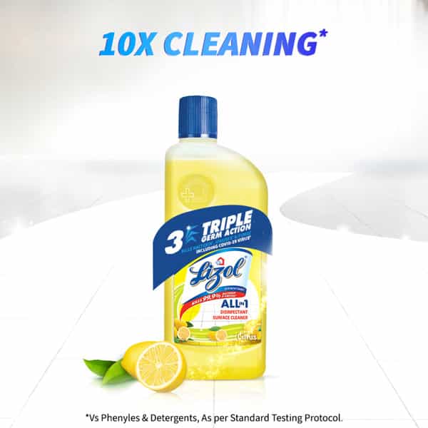 Lizol Citrus Disinfectant Floor Cleaner Liquid Bottle Of 500 Ml