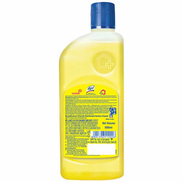 Lizol Citrus Disinfectant Floor Cleaner Liquid Bottle Of 500 Ml