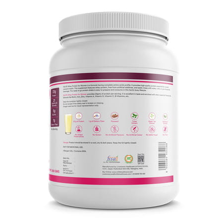 Inlife Whey Protein Powder For Women | Ayurvedic Herbs | 500 Gm | Vanilla Flavour