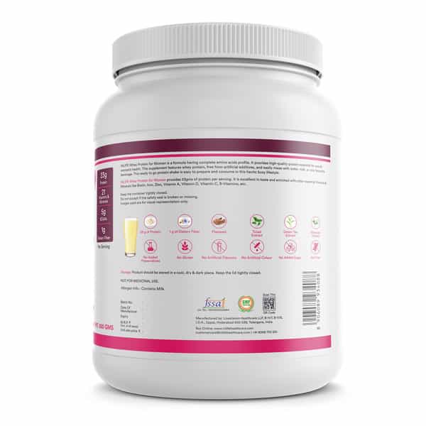 Inlife Whey Protein Powder For Women | Ayurvedic Herbs | 500 Gm | Vanilla Flavour