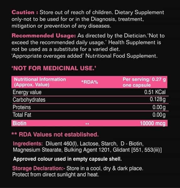 Alvizia Biotin 10000Mcg Skin Care Capsules Bottle Of 90