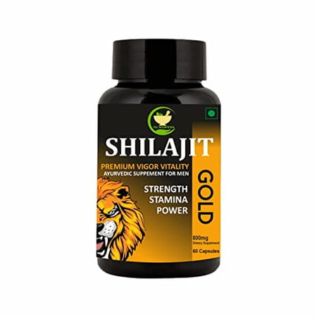 Fij Ayurveda Shilajit/Shilajeet Gold Capsule | Shudh Ayurvedic Shilajit | Unisex - 800mg 60 Capsules