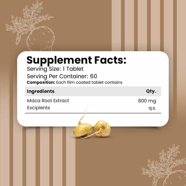 Nirvasa Maca Root Tablet | For Performance | Vigour & Vitality (60 Tablets)