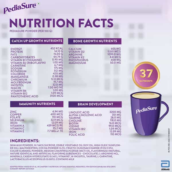 Pediasure Vanilla Child Nutrition Drink Refill Of 750 G