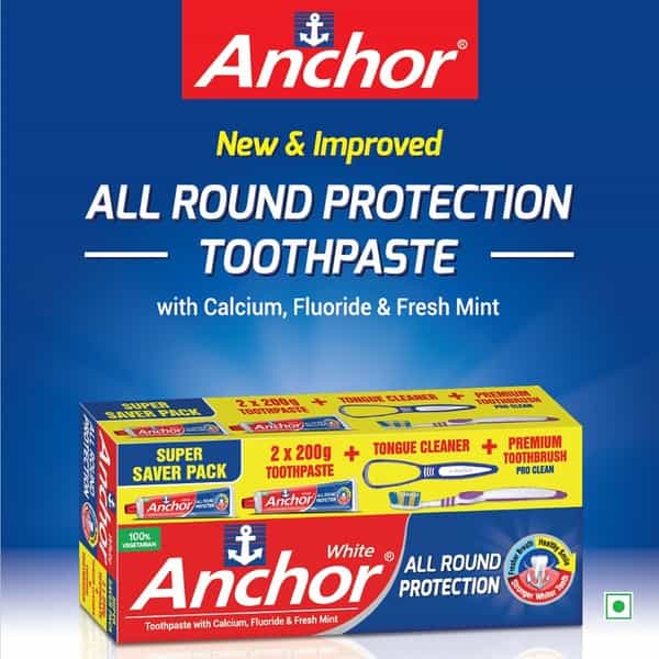 Anchor White Toothpaste Super Saver Pack - 200Gm X 2