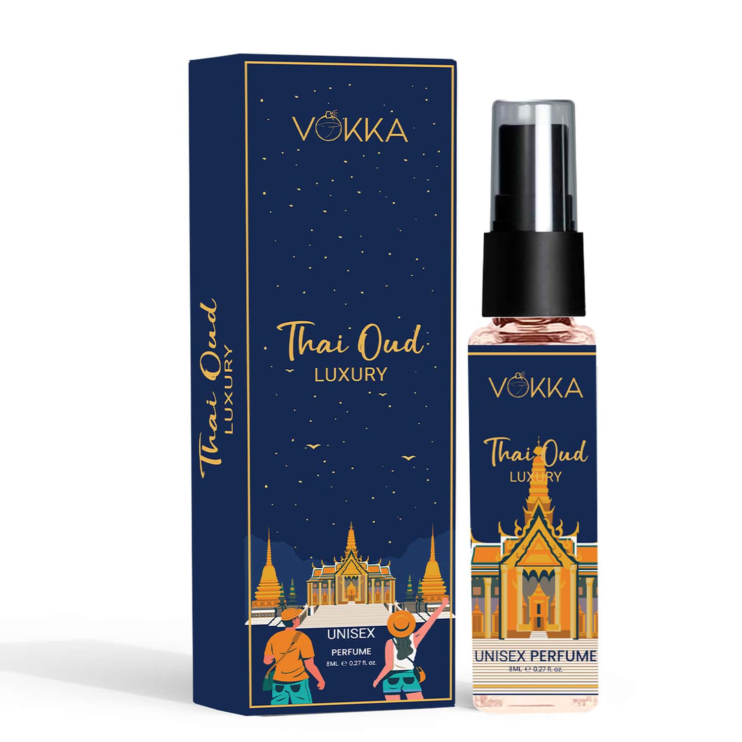 Vokka Pocket Perfume Thai Oud 8ml | Luxury Long Lasting Perfume For Men & Women | Edp Scent For Gift