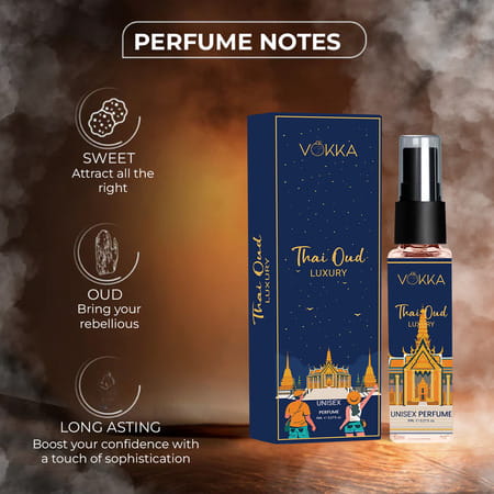 Vokka Pocket Perfume Thai Oud 8ml | Luxury Long Lasting Perfume For Men & Women | Edp Scent For Gift