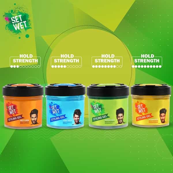 Set Wet Hair Gel For Men Vertical Hold Strong Hold No Alcohol No Sulphate 250Ml