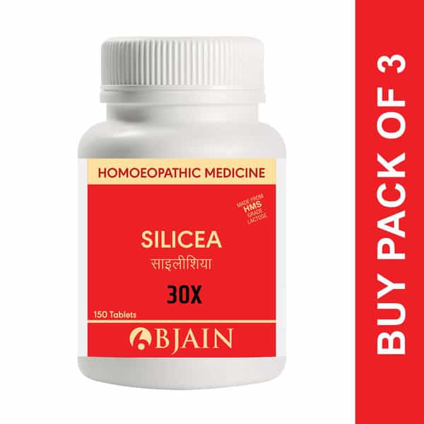 Bjain Silicea Biochemic Tablet 30X | 15Gm (Pack Of 3)