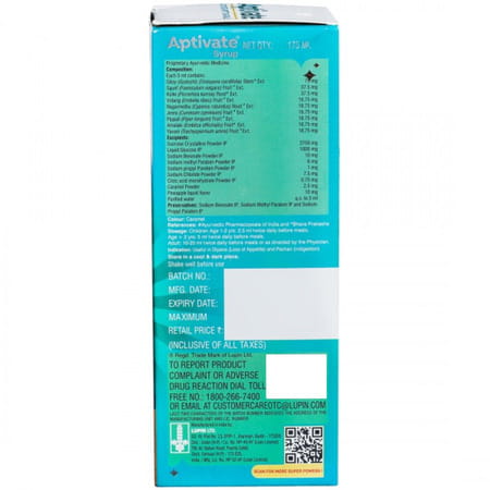 Aptivate Offer Pack Syrup 175 Ml