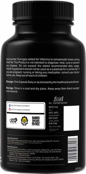 Healthvit Fitness Triple Strength Zma Plus Sports Recovery & Sleep Support Supplement - 60 Capsules