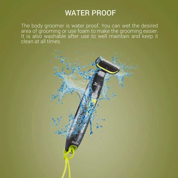 Syska Bgt300 Runtime: 45 Min Body Groomer For Men (Black Green)
