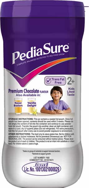 Pediasure Complete Balanced Nutrition To Help Kids Growth Chocolate Jar 400 Gm
