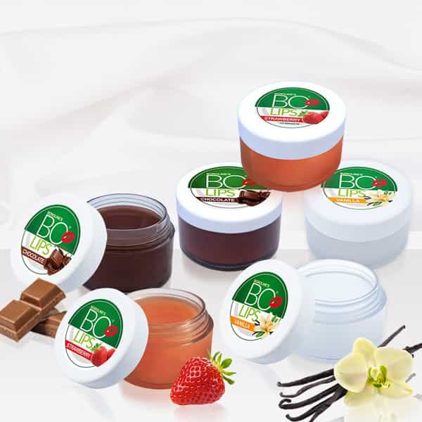 Boroline Bo Lips Flavoured Lip Balm | Chocolate (2X10g) | Strawberry (2 X10g) & Vanilla (2 X 10G)