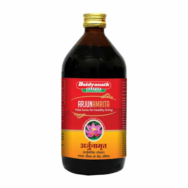 Baidyanath Asli Ayurved Arjunamrita | Vital Tonic For Health Living | Bottle | 450 Ml