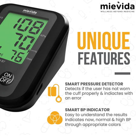 Buy MIEVIDA MI-HEART B7 BLOOD PRESSURE MONITOR WITH SMART