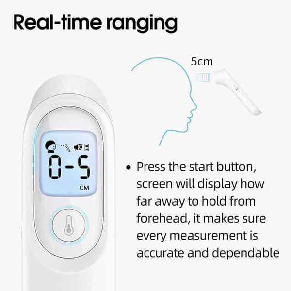 Yuwell Infrared Ir Non-Contact Forehead Thermometer (Yt-1 White)