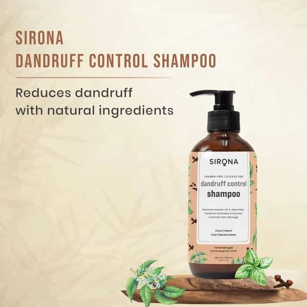 Sirona Marshmallow & Clove Anti Dandruff Shampoo With Neem & Tulsi For Men & Women - 300 Ml