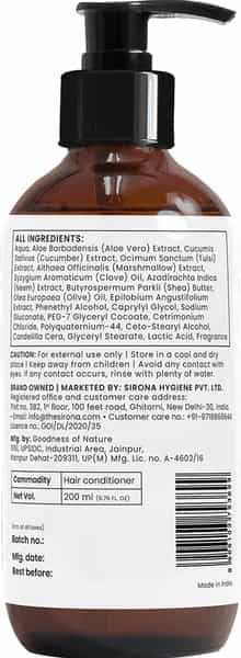 Sirona Marshmallow & Clove Anti Dandruff Shampoo With Neem & Tulsi For Men & Women - 300 Ml