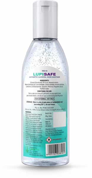 Lupisafe Alcohol Based Hand Sanitizer - 100Ml