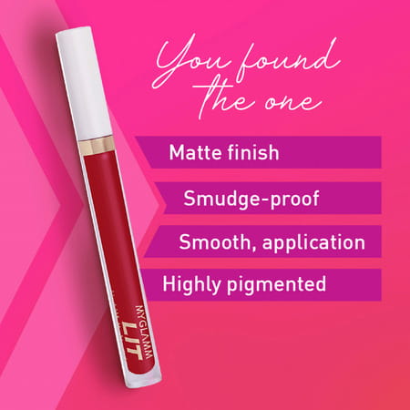 Myglamm Lit Liquid Matte Lipstick-Fire